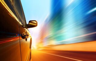 Dangerous Driving Vs Careless Driving Convictions in Ontario portrayed by a speeding car on the highway